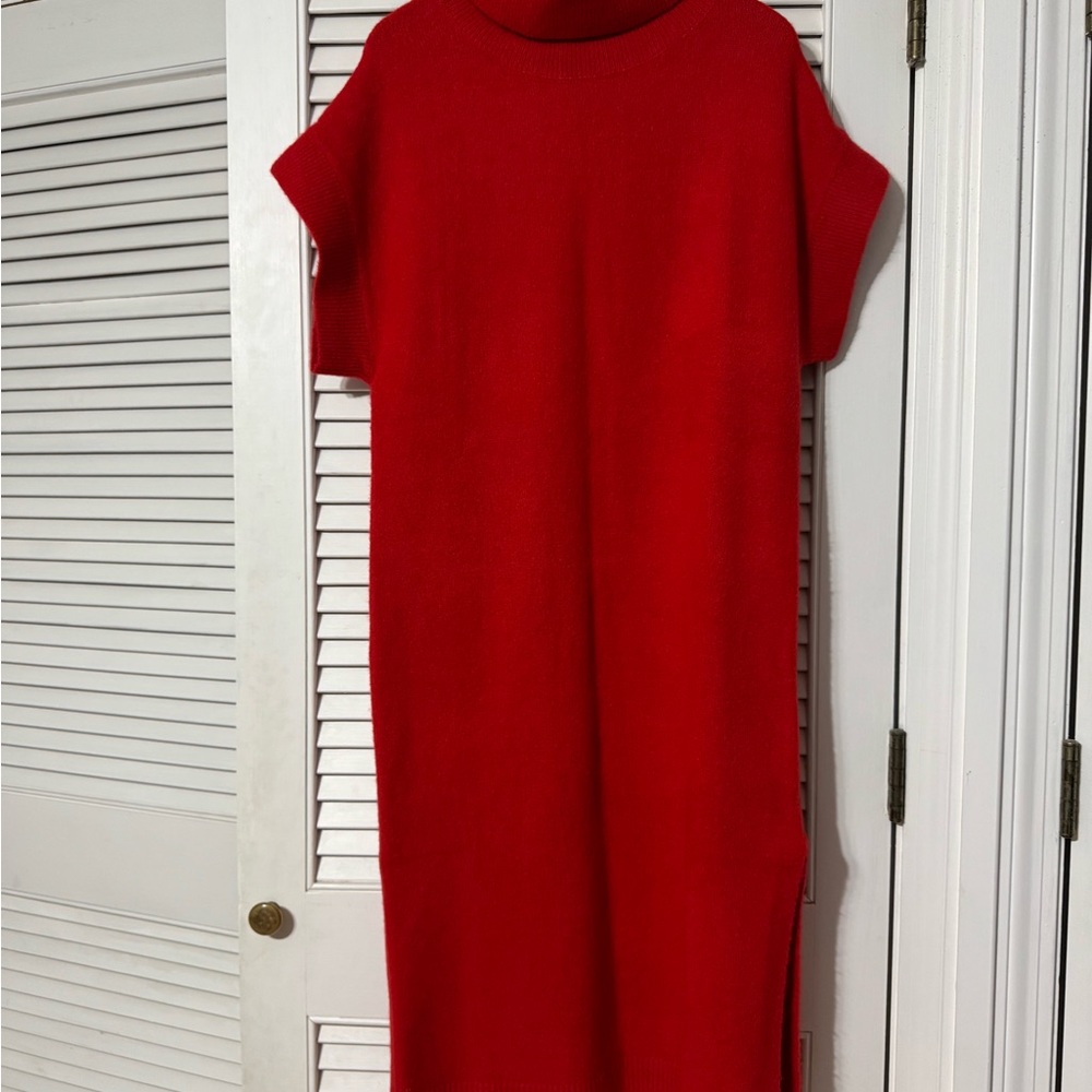 Elegant Red sweater Dress